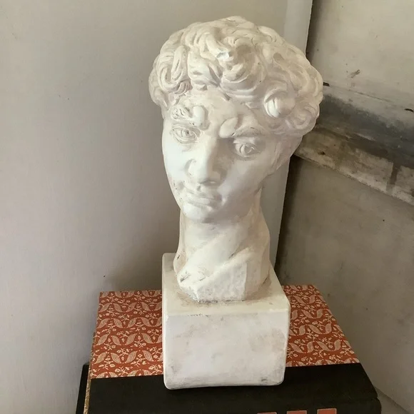 Vintage Plaster Chalk Bust Michelangelo’s David